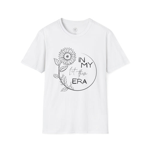 "In My Era" Floral Graphic Tee — Sunflower Front & "Keep Talking" Back