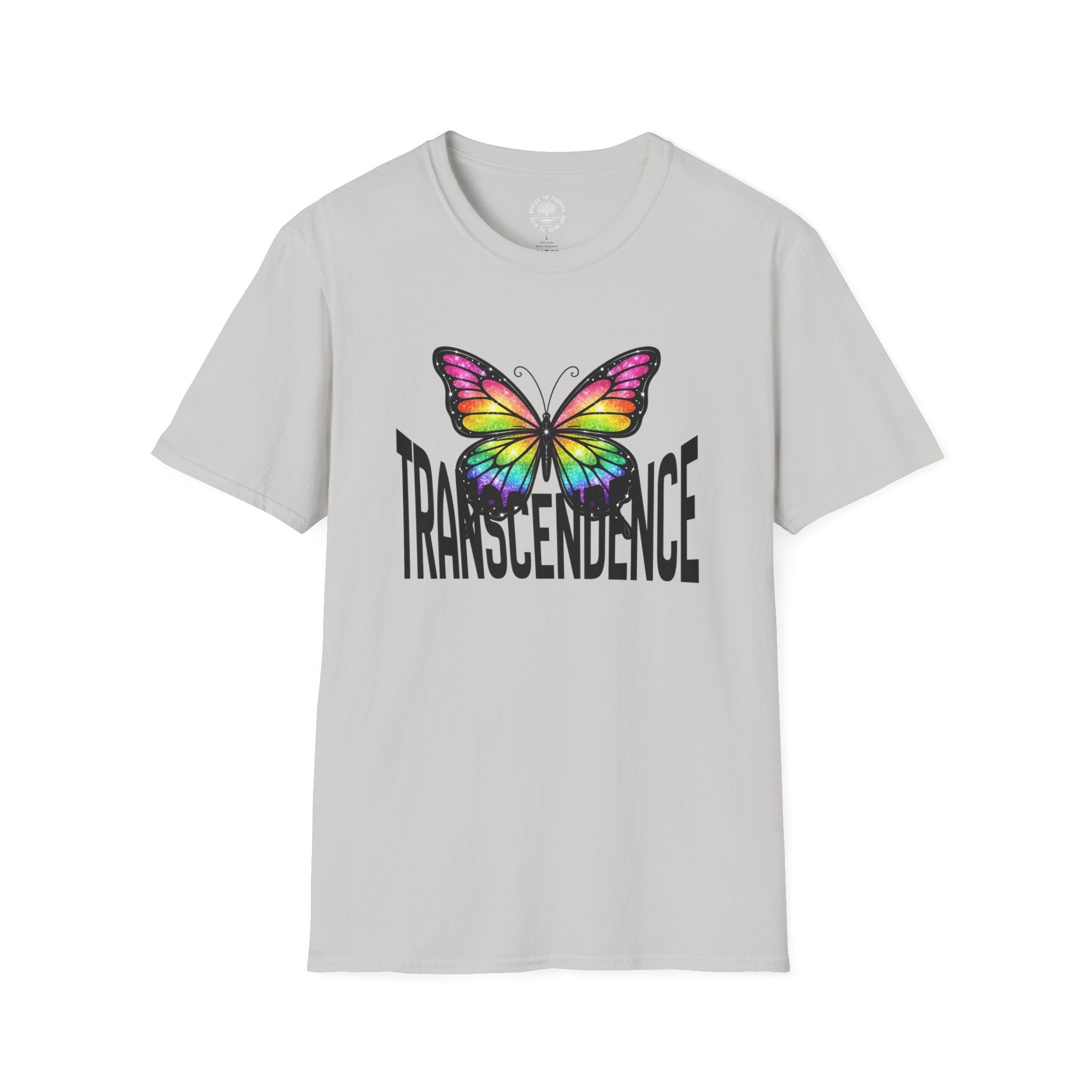 Transcendence Butterfly T-Shirt — Rainbow Monarch Design