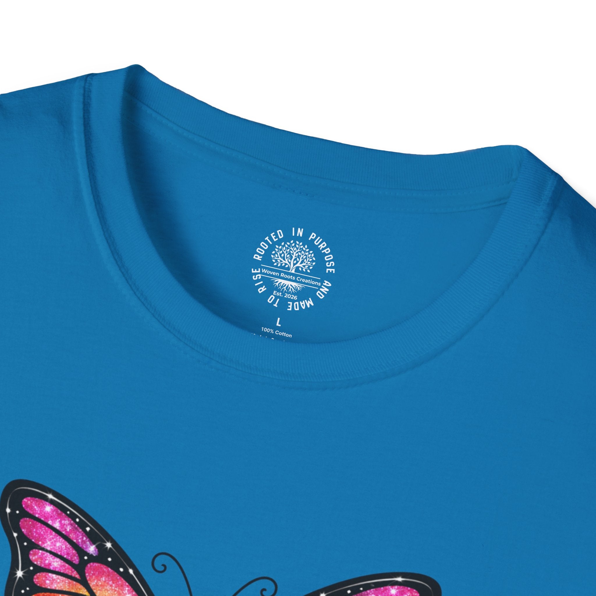 Transcendence Butterfly T-Shirt — Rainbow Monarch Design