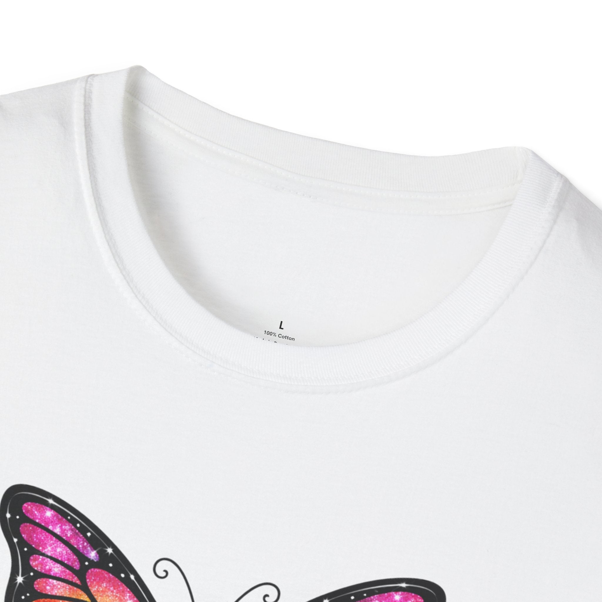 Transcendence Butterfly T-Shirt — Rainbow Monarch Design