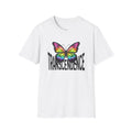 Transcendence Butterfly T-Shirt — Rainbow Monarch Design