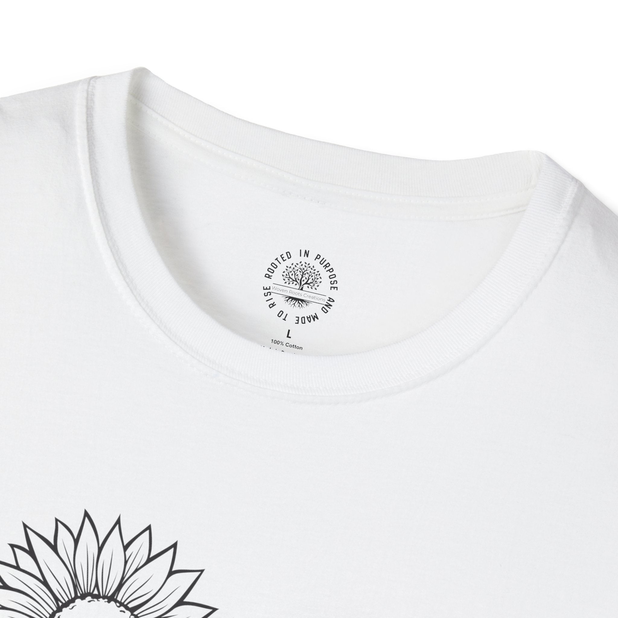 "In My Era" Floral Graphic Tee — Sunflower Front & "Keep Talking" Back