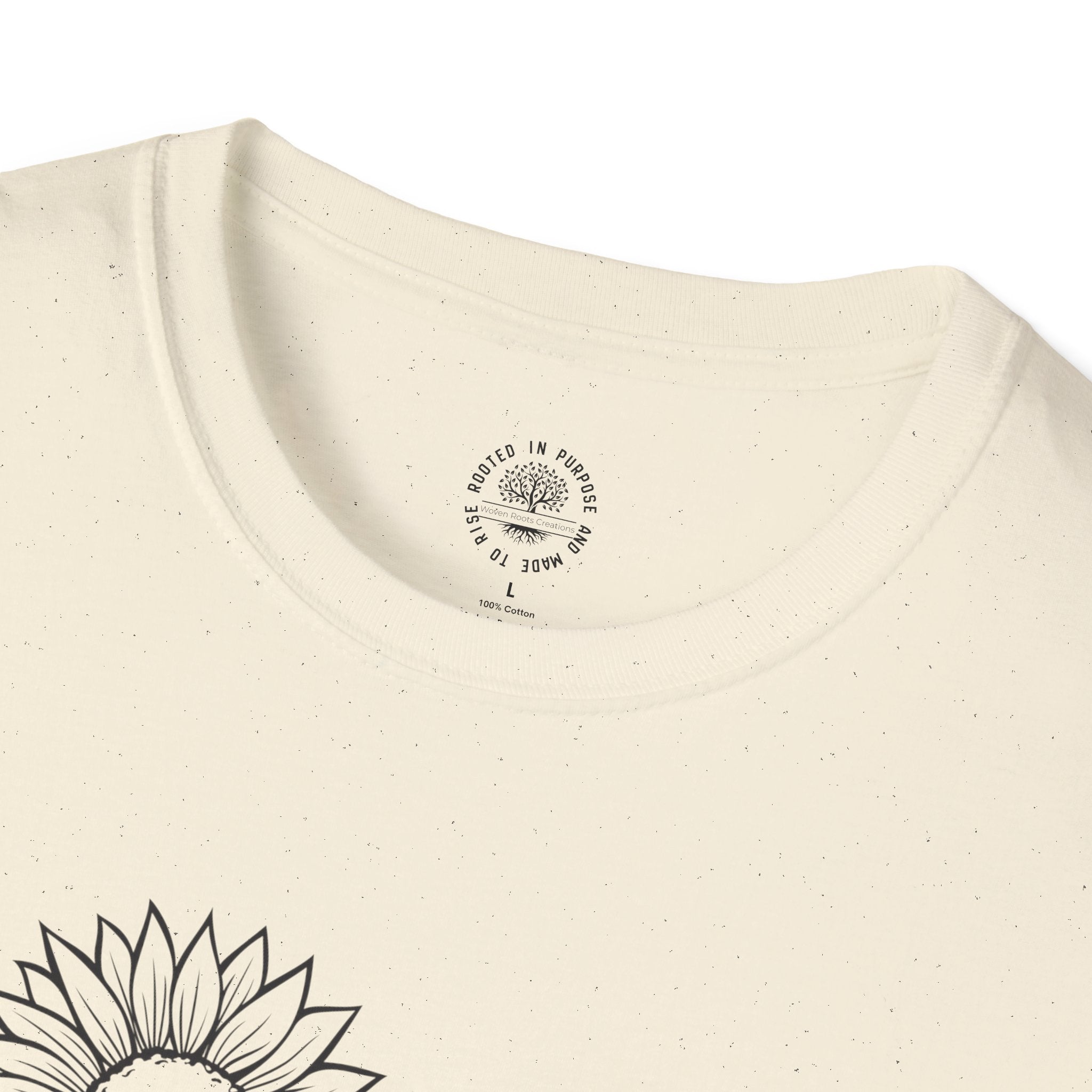 "In My Era" Floral Graphic Tee — Sunflower Front & "Keep Talking" Back