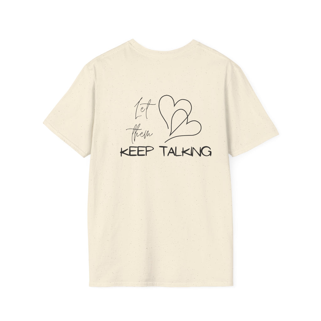 "In My Era" Floral Graphic Tee — Sunflower Front & "Keep Talking" Back