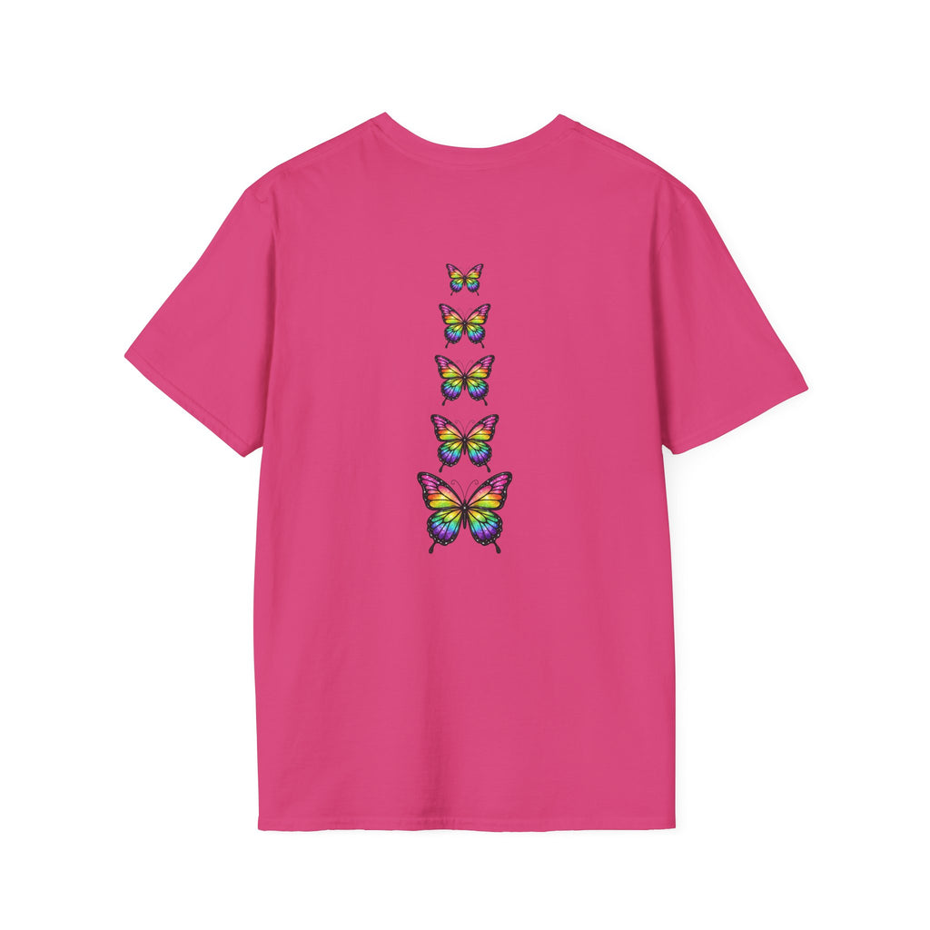 Transcendence Butterfly T-Shirt — Rainbow Monarch Design