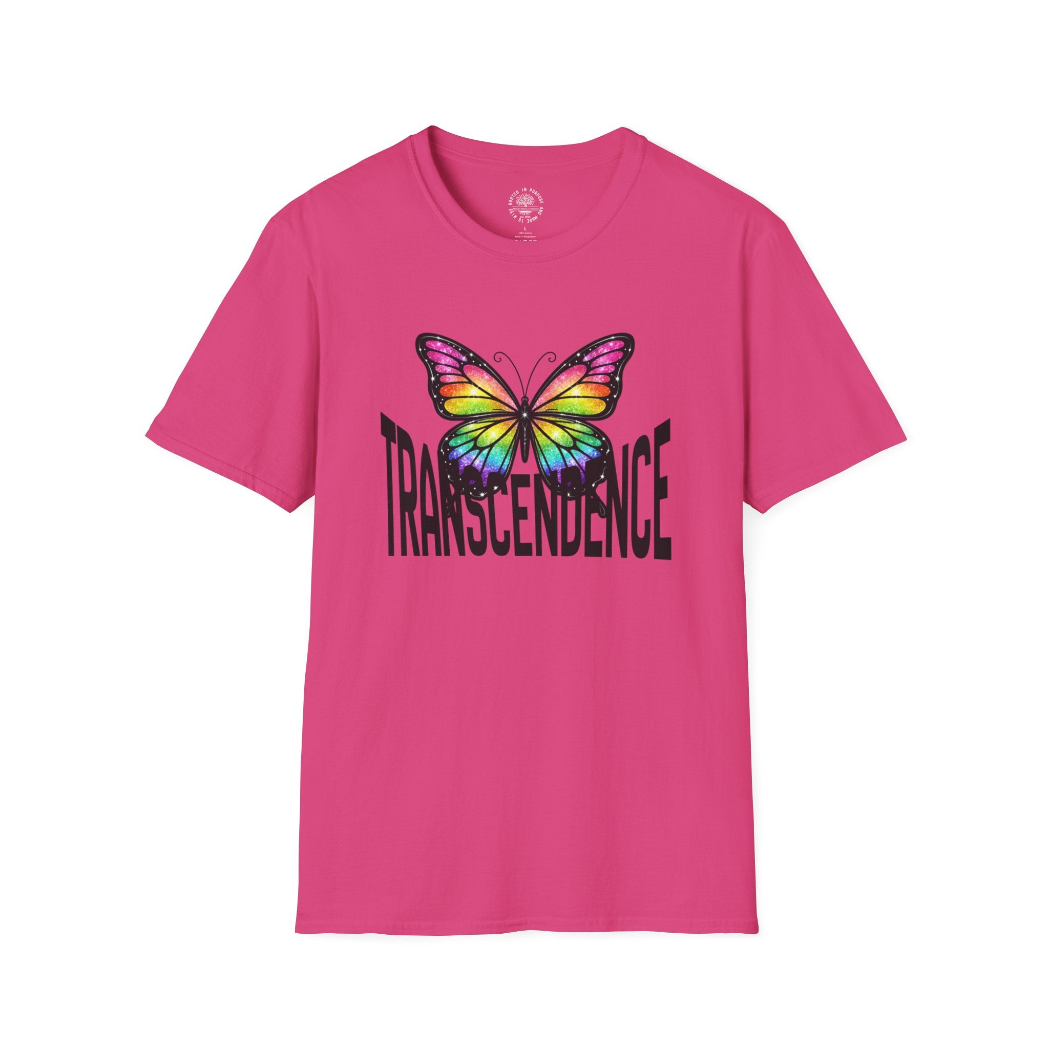 Transcendence Butterfly T-Shirt — Rainbow Monarch Design