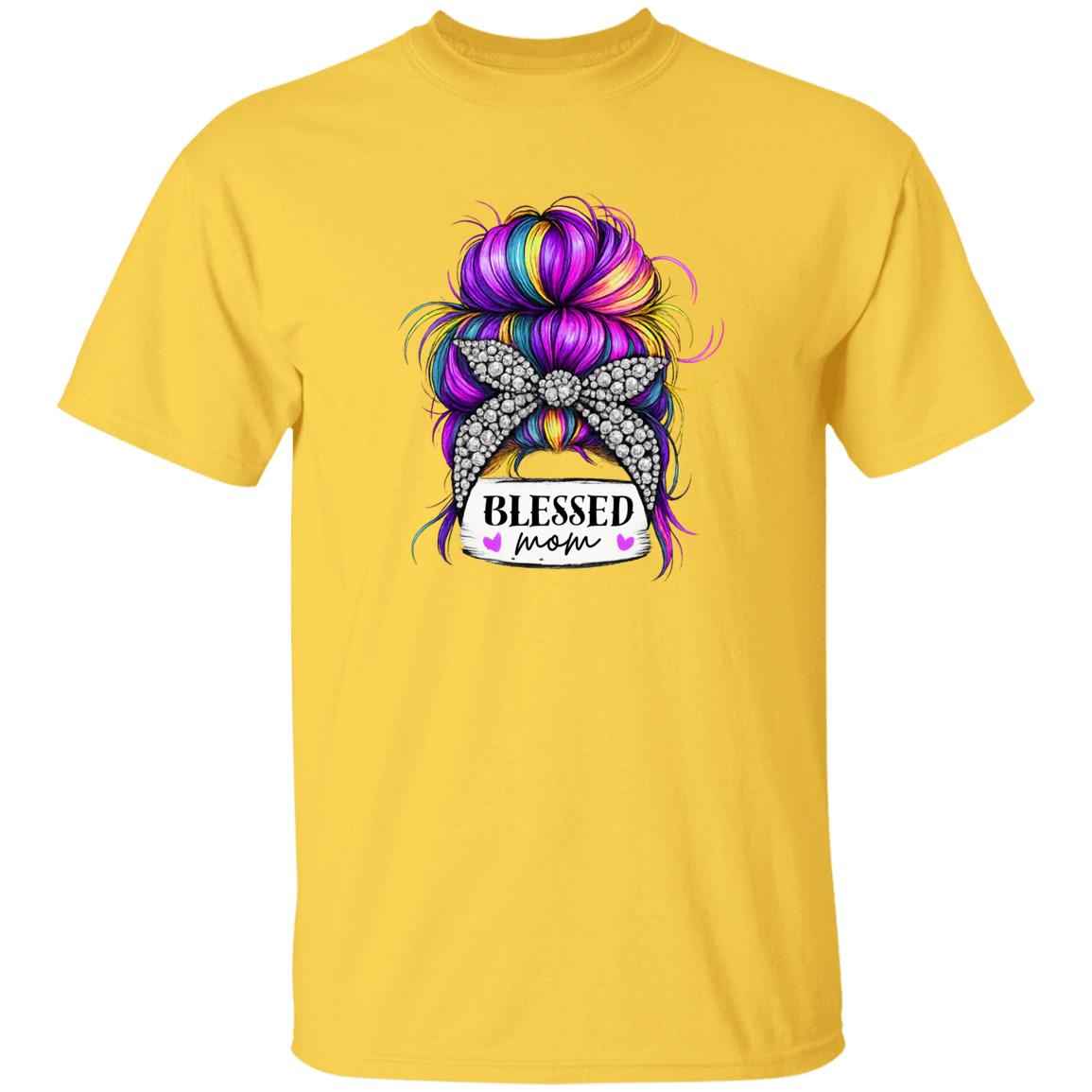 Messy Bun Blessed Mom T-Shirt