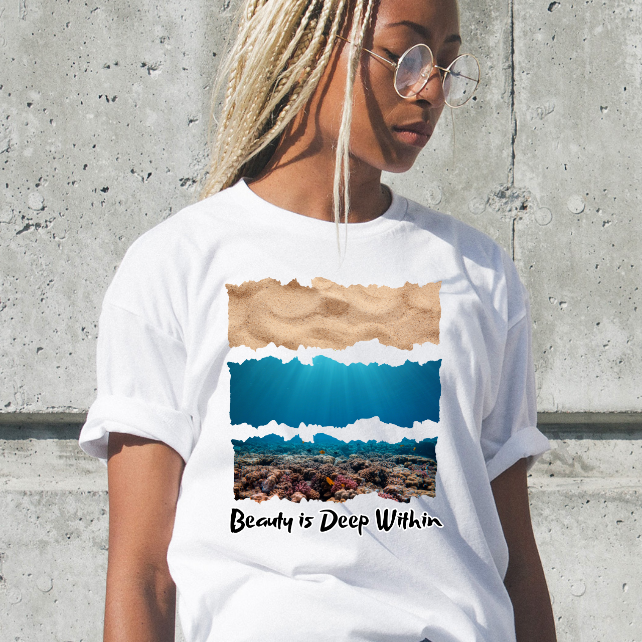 Beauty Is Deep Within T-Shirt - Woven Roots Creations