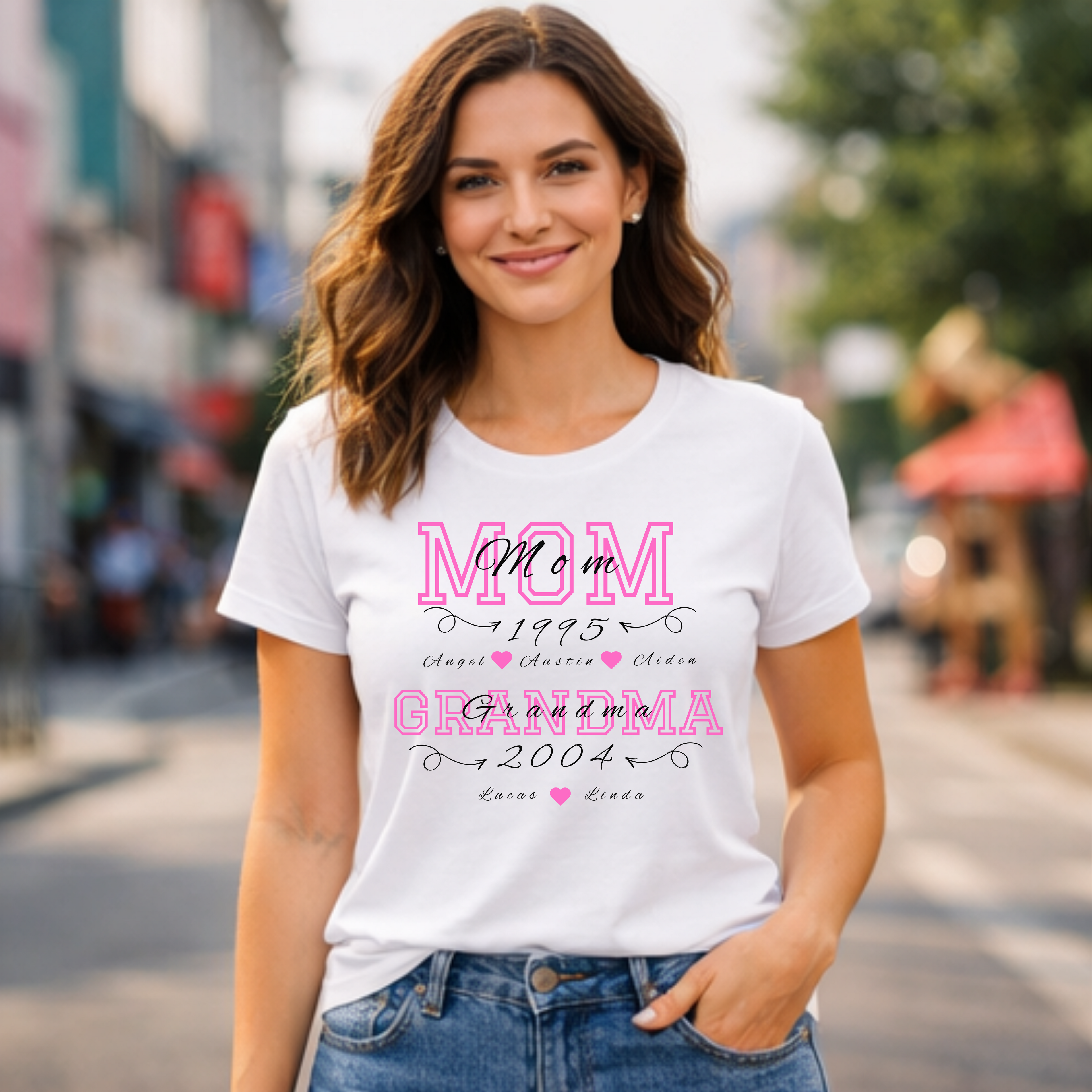 “Personalized Mom Grandma” Tee