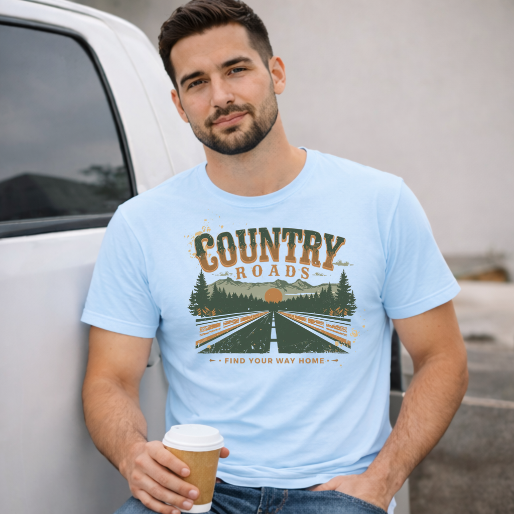Country Roads Graphic T-Shirt - Woven Roots Creations